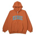 P{Y KEBOZ UC SWEAT FULL ZIP HOODIE iBRICK ORANGEj