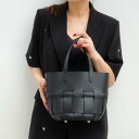 トミエコ Tomieco LEATHER トート/2wayショルダー 編み込みバッグ (BLACK)