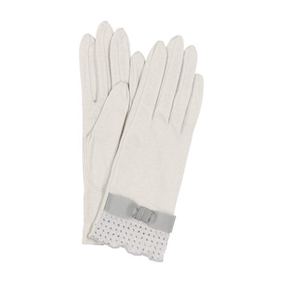 ローラ アシュレイ LAURA ASHLEY 婦人 UV手袋 ショート丈 (グレー)