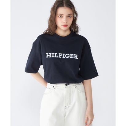 トミー ヒルフィガー TOMMY HILFIGER モノタイプエンブロイドアーカイブTシャツ （ネイビー）