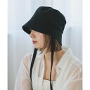 ヴィータフェリーチェ VitaFelice リボン付きバケットハット (BLACK)
