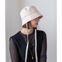 ヴィータフェリーチェ VitaFelice リボン付きバケットハット (IVORY)