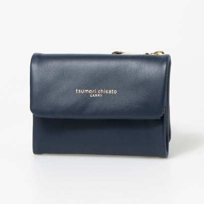ツモリチサト キャリー tsumori chisato CARRY ソフトラム 3つ折り財布 (ネイビー)