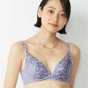 アモスタイル バイ トリンプ AMOSTYLE BY Triumph WEB限定 夢みるブラ ノンワイヤー プレスド フラワー(B、C、Dカップ) AMST1448 HU JX (パープル)