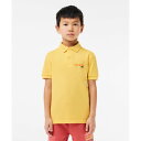 ラコステ LACOSTE ポップフォントロゴネームBOYSポロシャツ (イエロー)