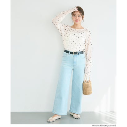 コカ coca 【WEB限定カラーあり】シースルードットトップス （Ivory）