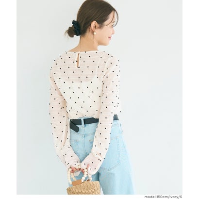 コカ coca 【WEB限定カラーあり】シースルードットトップス （Ivory）