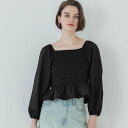 【WEB限定セール】コカ coca シャーリングブラウス (Black)