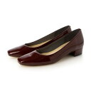 ポムフルール POMFLEUR POMFLEUR ポムフルール 3cmスクエアプレーンパンプス (Kalanchoe) (WINE/E)(4)