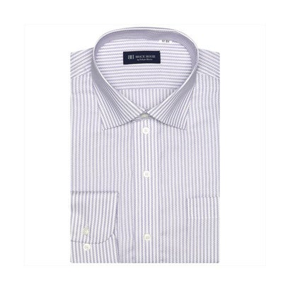 トーキョーシャツ TOKYO SHIRTS 形態安定 ワイドカラー 長袖 ワイシャツ (パープル)