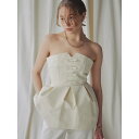 エイミーイストワール EIMY ISTOIRE フロントリボンコクーンベアトップス (WHITE)