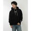 Х BYWEAR Split Woven Patch Hoodie Black