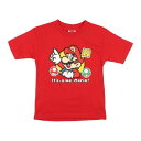ファインプラス FINE PLUS ジュニア 半袖Tシャツ マリオ KIDS キノコワッペン Tシャツ 22863190 (RED)