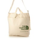 楽天LOCOMALL（ロコンド公式ストア）ザ ノース フェイス THE NORTH FACE トレッキング バッグ Organic Cotton Shoulder_オーガニックコットンショルダー NM82386 （ナチュラル×ビンヤードグリーン）