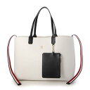 トミー ヒルフィガー TOMMY HILFIGER アイコニックトートバッグ (ホワイト)