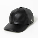 Vbg Schott ONE STAR LEATHER CAP iBLACKj