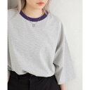 JX^l Kastane COLOR RIB BORDER T-SHIRT iGRYj