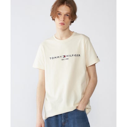 トミー ヒルフィガー TOMMY HILFIGER ベーシックロゴTシャツ （ベージュ）