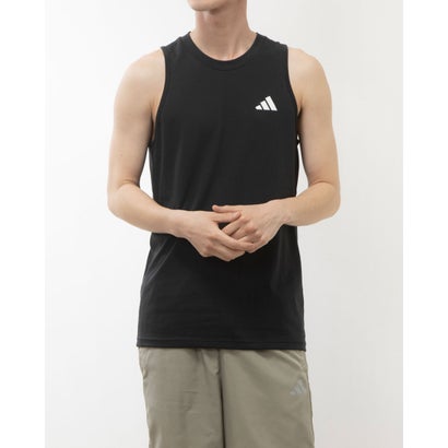 アディダス adidas メンズ ノースリーブ機能シャツ M RE-ES FEELREADY タンクトップ IC6945 （ブラック/ホワイト）