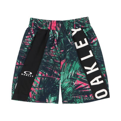 I[N[ OAKLEY WjA V[c ENHANCE CLOTH SHORTS YTR 7.0 FOA406410 iGREEN PRINTj