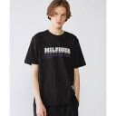 トミー ヒルフィガー TOMMY HILFIGER フェードヒルフィガーTシャツ (ブラック)