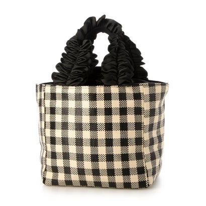 カシェリエ カシェリエ CACHELLIE C5369 FRIL HNDL PP CHECK TOTE/S （ブラック）