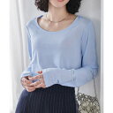 ラナン RANAN レディシルエットシアートップス (サックス)