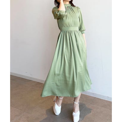 チーク Cheek 千鳥ジャガードワンピース (GRN) チーク Cheek 千鳥ジャガードワンピース (GRN)