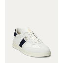 | t [ POLO RALPH LAUREN HTR AERA-SNEAKERS-LOW TOP LACE LEATHER/SUEDE iWHITEj