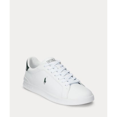 ポロ ラルフ ローレン POLO RALPH LAUREN HRT CT II-SNEAKERS-ATHLETIC SHOE NAPPA LEATHER （WHITE/GREEN）