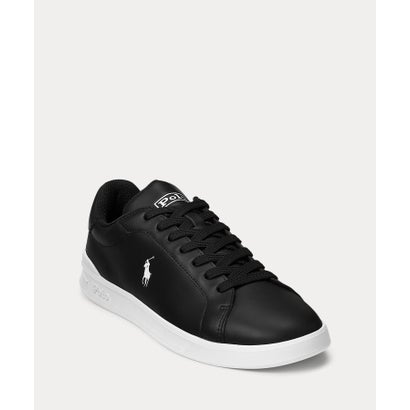 ポロ ラルフローレン スニーカー メンズ ポロ ラルフ ローレン POLO RALPH LAUREN HRT CT II-SNEAKERS-HIGH TOP LACE LEATHER （BLACK）