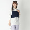 ローラ アシュレイ LAURA ASHLEY シャツ・ビスチェセット (ネイビー(094))