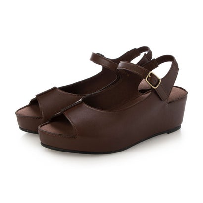 ヒップス HIPS インヒールプラットサンダル （ダークブラウン）