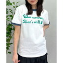 スピリトーゾ Spiritoso WAIT A MINUTEイチゴプリント リンガーTシャツ (ネイビー)