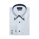 トーキョーシャツ TOKYO SHIRTS 【超形態安定】 マイターボタンダウンカラー 長袖ワイシャツ (ブルー)
