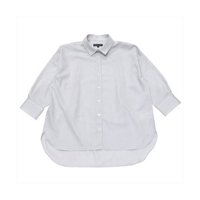 トーキョーシャツ TOKYO SHIRTS 【ECOVERO(TM)】 BIGシルエット レギュラー衿 七分袖 カジュアルシャツ (グレー) トーキョーシャツ TOKYO SHIRTS 【ECOVERO(TM)】 BIGシルエット レギュラー衿 七分袖 カジュアルシャツ (グレー)
