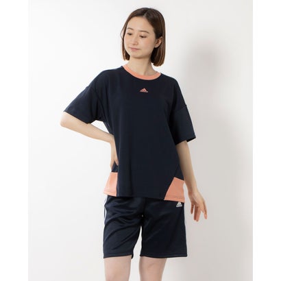 アディダス adidas レディース 半袖機能Tシャツ W SE CB Tシャツ IM8726 （レジェンドインク/ワンダークレイ）