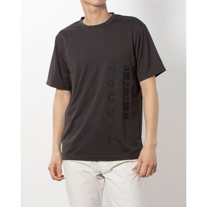 ティゴラ TIGORA メンズ 半袖機能Tシャツ ドライメッシュTシャツ TR-9A1224TS (チャコールグレー)