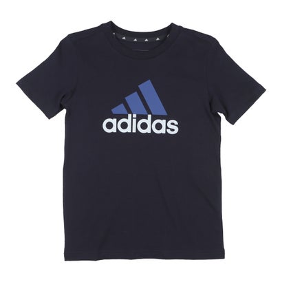 アディダス adidas ジュニア 半袖Tシャツ エッセンシャルズ 2カラー ビッグロゴ コットン半袖Tシャツ IS2587 （レジェンドインク/セミルシッドブルー/ハローブルー）