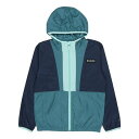 コロンビア Columbia ジュニア アウトドア アウトドアジャケット バックボールフーディッド ウィンドブレーカー SY0247 （Coll Navy Cloudburst Spray）