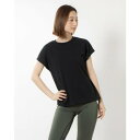 ダンスキン DANSKIN レディース フィットネス 半袖Tシャツ BACK SLIT FRENCH TEE DC724104 （ブラック）