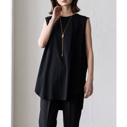 ヴィータフェリーチェ VitaFelice ノースリーブチュニックTシャツ （BLACK）