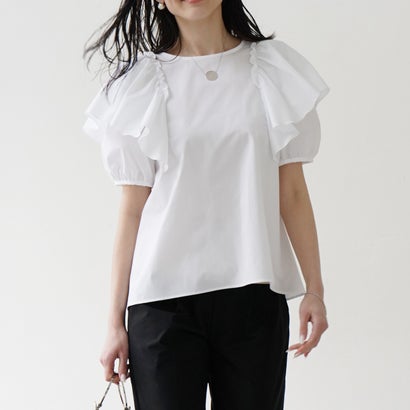 ヴィリーナ VIRINA フリルショルダーブラウス （ホワイト）のサムネイル