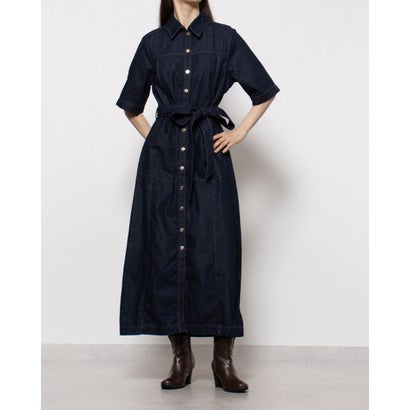 フェイズ エイト Phase Eight Sonny Denim Midi Dre （Navy）