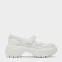 メッシュ カーブプラットフォームメリージェーン (White)