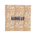 カンカン KANKAN ブークレ刺繍プリントクッションカバー (ベージュ)