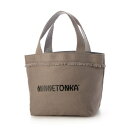 ミネトンカ MINNETONKA フリンジトートバッグ fringe-logo-toto-gy （GRAY）