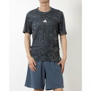 アディダス adidas メンズ フィットネス 半袖Tシャツ M POWER ワークアウト Tシャツ IK9685 (ブラック/ホワイト)