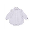 トーキョーシャツ TOKYO SHIRTS 【Pitta Re:)】 Wガーゼ スタンド衿 綿100% 七分袖シャツ (ラベンダー)