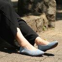 ハスキー husky Co.Ltd. BOUQET 洗える軽量ニットパンプス (BLUE)